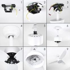 Hofstein Doha Deckenventilator LED Wei&szlig;, 1-flammig, Fernbedienung -LED Leuchten Verkäufe 2022 doha deckenventilator h3325537 19