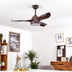 Hofstein Doha Deckenventilator LED Braun, 1-flammig, Fernbedienung -LED Leuchten Verkäufe 2022 doha deckenventilator h3370612 13