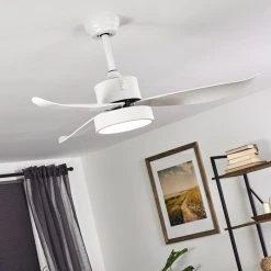 Hofstein Doha Deckenventilator LED Wei&szlig;, 1-flammig, Fernbedienung -LED Leuchten Verkäufe 2022 doha deckenventilator h3372746 11