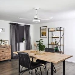 Hofstein Doha Deckenventilator LED Wei&szlig;, 1-flammig, Fernbedienung -LED Leuchten Verkäufe 2022 doha deckenventilator h3372746 19