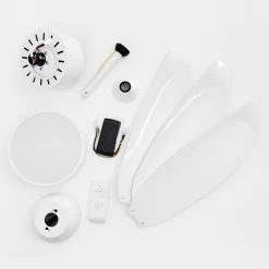 Hofstein Doha Deckenventilator LED Wei&szlig;, 1-flammig, Fernbedienung -LED Leuchten Verkäufe 2022 doha deckenventilator h3372746 20