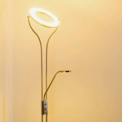 Hofstein Donna Deckenfluter LED Nickel-Matt, 1-flammig -LED Leuchten Verkäufe 2022 donna deckenfluter h166148 19