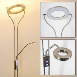 Hofstein Donna Deckenfluter LED Nickel-Matt, 1-flammig -LED Leuchten Verkäufe 2022 donna deckenfluter h166148 23