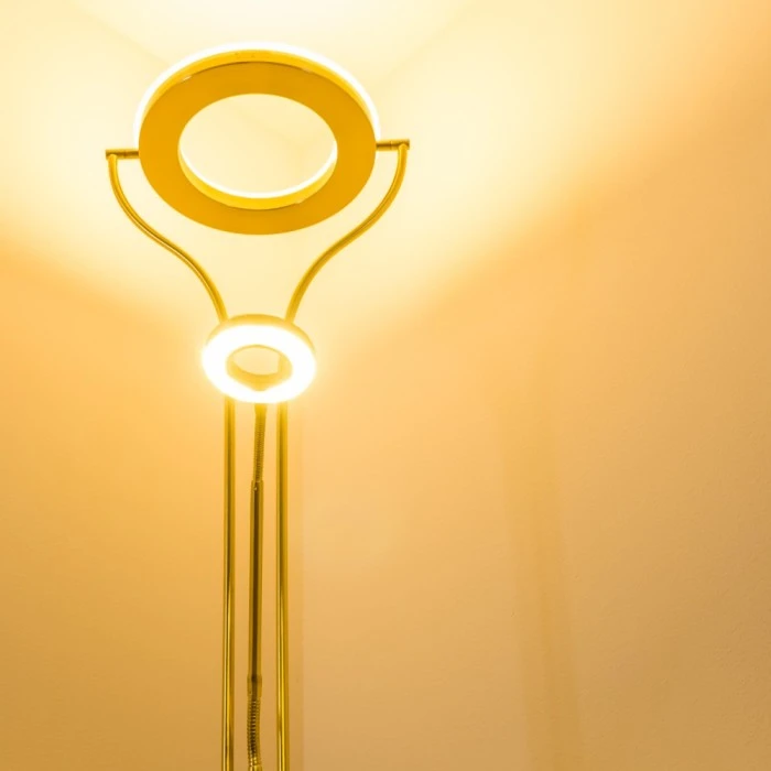 Hofstein Donna Deckenfluter LED Messing, 2-flammig 11 Hofstein Donna Deckenfluter LED Messing, 2-flammig – Bild 11