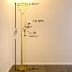 Hofstein Donna Deckenfluter LED Messing, 2-flammig 27 Hofstein Donna Deckenfluter LED Messing, 2-flammig -LED Leuchten Verkäufe 2022 donna deckenfluter h166155 2