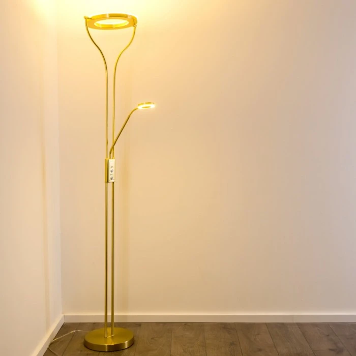 Hofstein Donna Deckenfluter LED Messing, 2-flammig 23 Hofstein Donna Deckenfluter LED Messing, 2-flammig – Bild 23