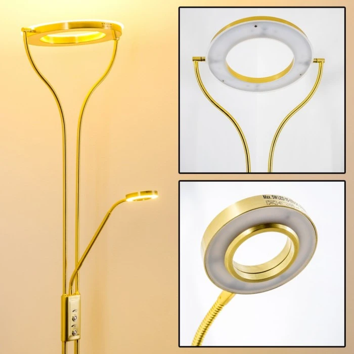 Hofstein Donna Deckenfluter LED Messing, 2-flammig 24 Hofstein Donna Deckenfluter LED Messing, 2-flammig – Bild 24