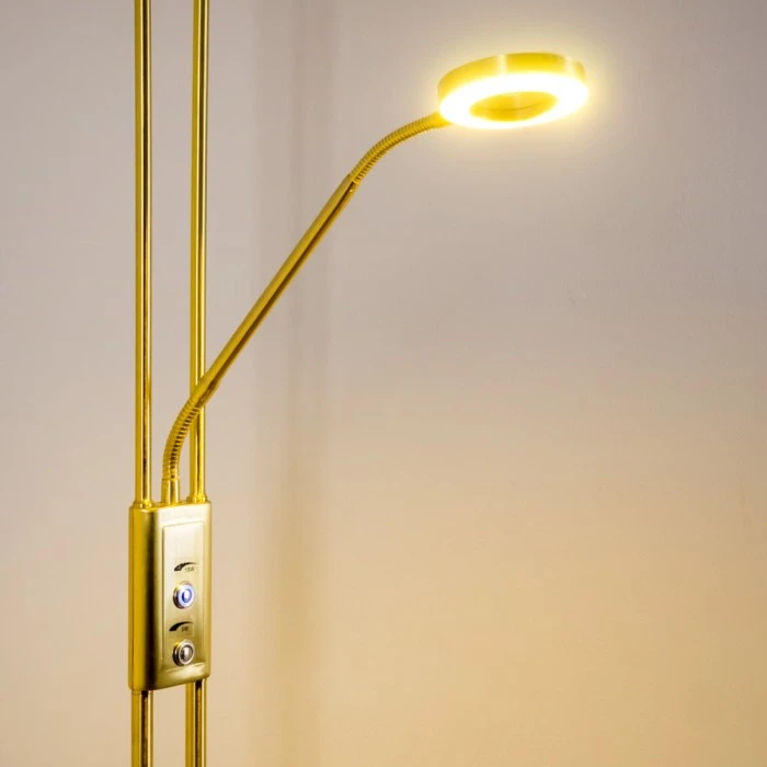 Hofstein Donna Deckenfluter LED Messing, 2-flammig 9 Hofstein Donna Deckenfluter LED Messing, 2-flammig – Bild 9