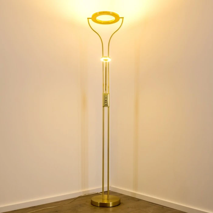 Hofstein Donna Deckenfluter LED Messing, 2-flammig 10 Hofstein Donna Deckenfluter LED Messing, 2-flammig – Bild 10