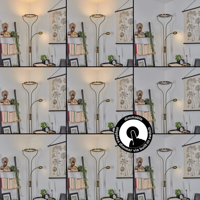 Hofstein Donna Deckenfluter LED Altmessing, 2-flammig 2 Hofstein Donna Deckenfluter LED Altmessing, 2-flammig – Bild 2