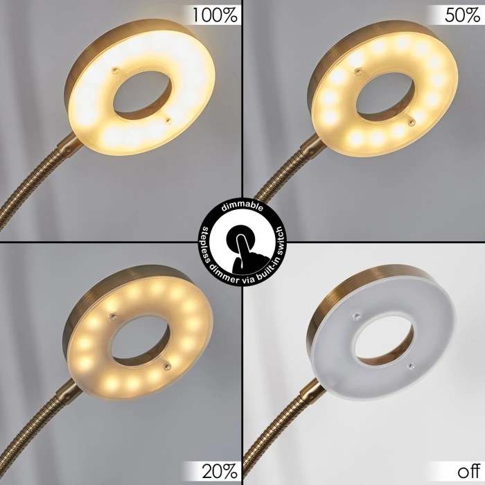Hofstein Donna Deckenfluter LED Altmessing, 2-flammig 3 Hofstein Donna Deckenfluter LED Altmessing, 2-flammig – Bild 3