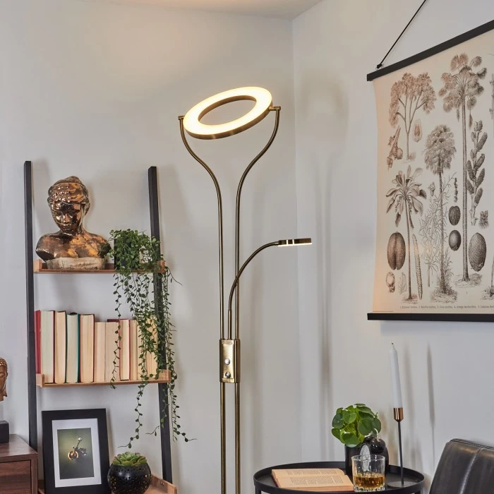 Hofstein Donna Deckenfluter LED Altmessing, 2-flammig 7 Hofstein Donna Deckenfluter LED Altmessing, 2-flammig – Bild 7