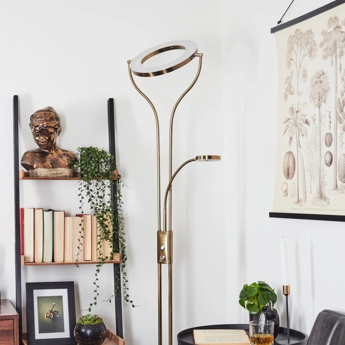 Hofstein Donna Deckenfluter LED Altmessing, 2-flammig 10 Hofstein Donna Deckenfluter LED Altmessing, 2-flammig – Bild 10