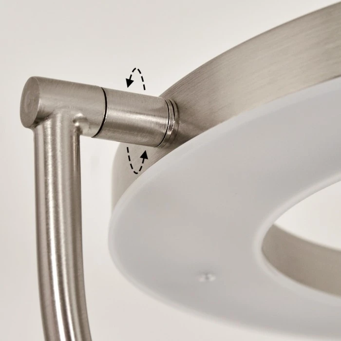 Hofstein Donna Stehleuchte LED Nickel-Matt, 2-flammig 6 Hofstein Donna Stehleuchte LED Nickel-Matt, 2-flammig – Bild 6