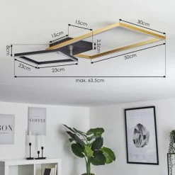 Hofstein Doyon Deckenleuchte LED Schwarz, 1-flammig -LED Leuchten Verkäufe 2022 doyon deckenleuchte h3457054 3