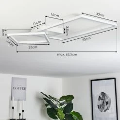 Hofstein Doyon Deckenleuchte LED Wei&szlig;, 1-flammig -LED Leuchten Verkäufe 2022 doyon deckenleuchte h3457078 3
