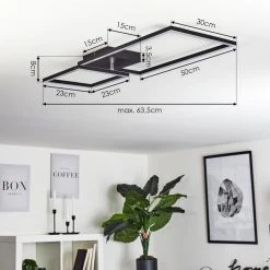 Hofstein Doyon Deckenleuchte LED Schwarz, 1-flammig -LED Leuchten Verkäufe 2022 doyon deckenleuchte h3457092 3