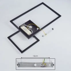 Hofstein Doyon Deckenleuchte LED Schwarz, 1-flammig -LED Leuchten Verkäufe 2022 doyon deckenleuchte h3457092 4