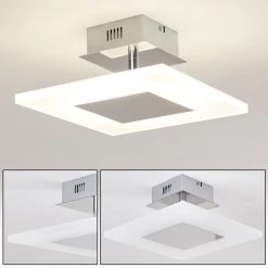 Hofstein Driewegen Deckenleuchte LED Chrom, 1-flammig