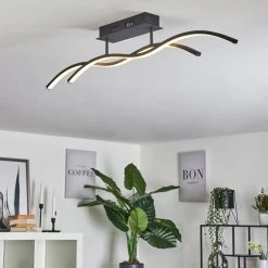 Hofstein Eaglesham Deckenleuchte LED Schwarz, 1-flammig