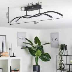 Hofstein Eaglesham Deckenleuchte LED Schwarz, 1-flammig -LED Leuchten Verkäufe 2022 eaglesham deckenleuchte h3561447 3