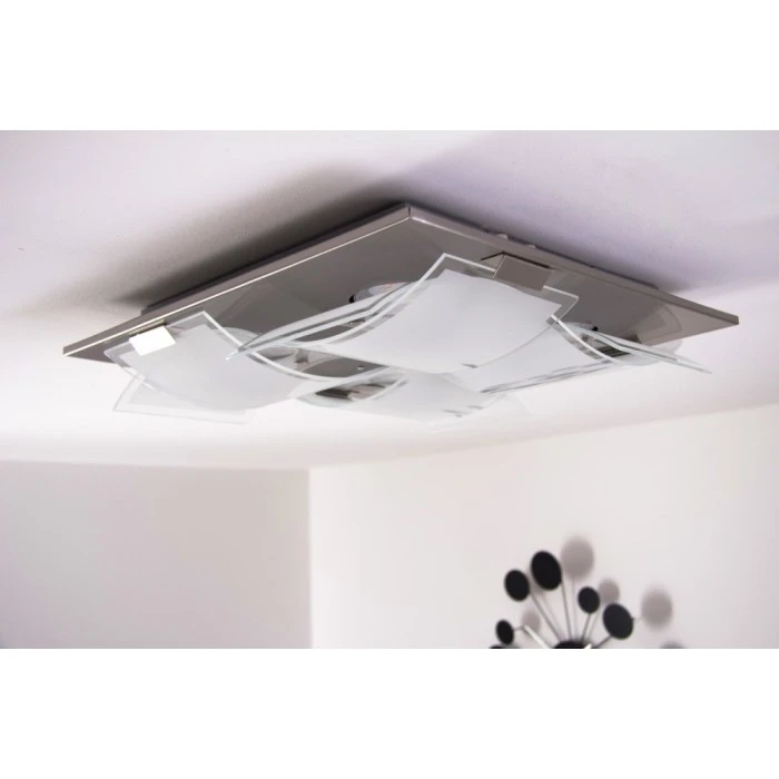 Eglo Leuchten Eglo GUADIANO Deckenleuchte LED Nickel-Matt, 4-flammig 12 Eglo Leuchten Eglo GUADIANO Deckenleuchte LED Nickel-Matt, 4-flammig – Bild 12