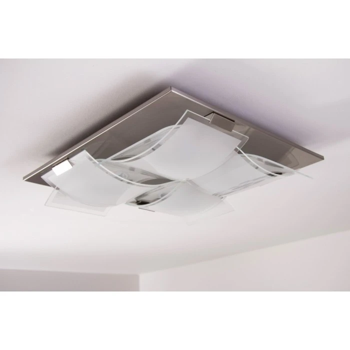 Eglo Leuchten Eglo GUADIANO Deckenleuchte LED Nickel-Matt, 4-flammig 3 Eglo Leuchten Eglo GUADIANO Deckenleuchte LED Nickel-Matt, 4-flammig – Bild 3