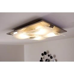 Eglo Leuchten Eglo GUADIANO Deckenleuchte LED Nickel-Matt, 4-flammig 47 Eglo Leuchten Eglo GUADIANO Deckenleuchte LED Nickel-Matt, 4-flammig -LED Leuchten Verkäufe 2022 eglo guadiano deckenleuchte 93398 20