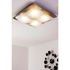 Eglo Leuchten Eglo GUADIANO Deckenleuchte LED Nickel-Matt, 4-flammig 30 Eglo Leuchten Eglo GUADIANO Deckenleuchte LED Nickel-Matt, 4-flammig -LED Leuchten Verkäufe 2022 eglo guadiano deckenleuchte 93398 3