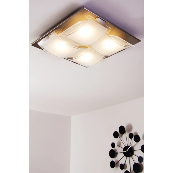 Eglo Leuchten Eglo GUADIANO Deckenleuchte LED Nickel-Matt, 4-flammig 4 Eglo Leuchten Eglo GUADIANO Deckenleuchte LED Nickel-Matt, 4-flammig – Bild 4