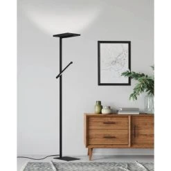 Eglo Leuchten CARBONERAS Deckenfluter LED Schwarz, 2-flammig