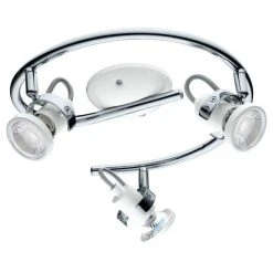 Hofstein Eglo Leuchten TUKON Deckenleuchte LED Chrom, Wei&szlig;, 3-flammig