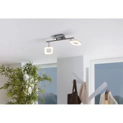 Eglo Leuchten Eglo LITAGO CRYSTAL Deckenspot LED Nickel-Matt, Kristalloptik, 2-flammig