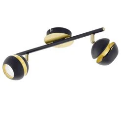 Eglo Leuchten Eglo NOCITO Deckenspot LED Schwarz, Gold, 2-flammig