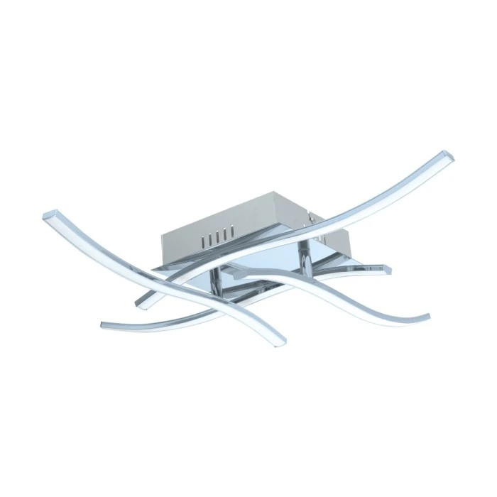 Eglo Leuchten Eglo VALMORA Deckenleuchte LED Chrom, 4-flammig 1 Eglo Leuchten Eglo VALMORA Deckenleuchte LED Chrom, 4-flammig