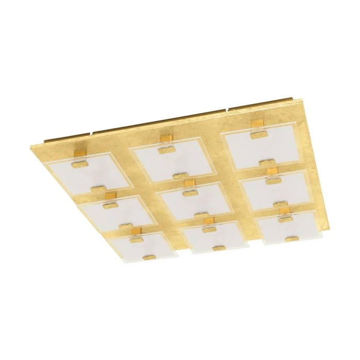 Eglo Leuchten Eglo VICARO Deckenleuchte LED Gold, 9-flammig 1 Eglo Leuchten Eglo VICARO Deckenleuchte LED Gold, 9-flammig