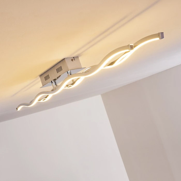 Hofstein Embree Deckenleuchte LED Edelstahl, 2-flammig 13 Hofstein Embree Deckenleuchte LED Edelstahl, 2-flammig – Bild 13