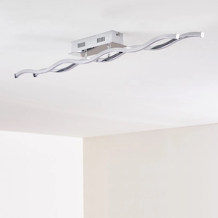 Hofstein Embree Deckenleuchte LED Edelstahl, 2-flammig 7 Hofstein Embree Deckenleuchte LED Edelstahl, 2-flammig – Bild 7