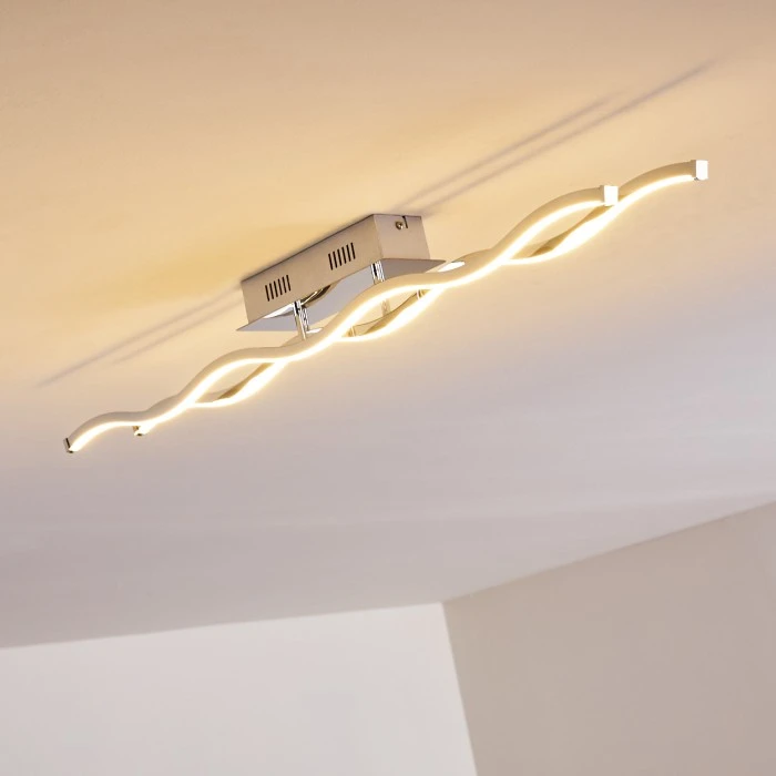 Hofstein Embree Deckenleuchte LED Edelstahl, 2-flammig 8 Hofstein Embree Deckenleuchte LED Edelstahl, 2-flammig – Bild 8