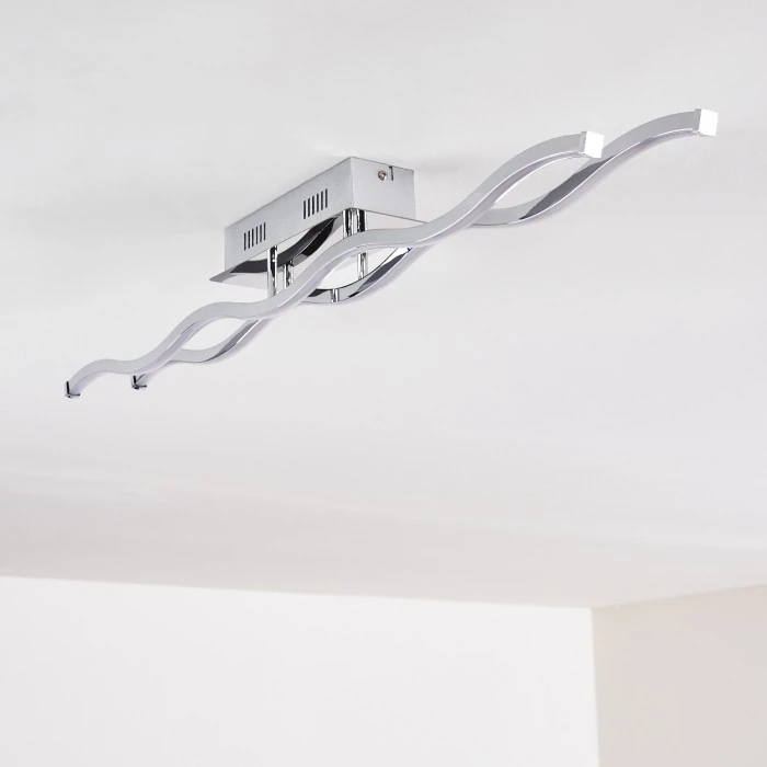 Hofstein Embree Deckenleuchte LED Edelstahl, 2-flammig 9 Hofstein Embree Deckenleuchte LED Edelstahl, 2-flammig – Bild 9