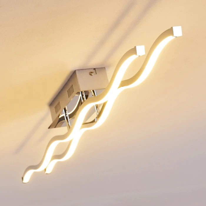 Hofstein Embree Deckenleuchte LED Edelstahl, 2-flammig 10 Hofstein Embree Deckenleuchte LED Edelstahl, 2-flammig – Bild 10