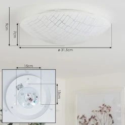 Hofstein Emibois Deckenleuchte LED Chrom, 1-flammig -LED Leuchten Verkäufe 2022 emibois deckenleuchte h3458853 3