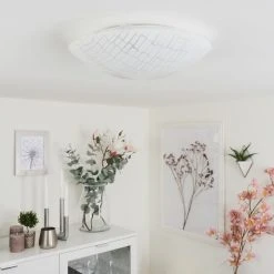 Hofstein Emibois Deckenleuchte LED Chrom, 1-flammig -LED Leuchten Verkäufe 2022 emibois deckenleuchte h3458853 4