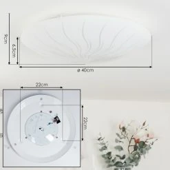 Hofstein Emibois Deckenleuchte LED Chrom, 1-flammig -LED Leuchten Verkäufe 2022 emibois deckenleuchte h3458860 3