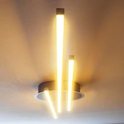 Hofstein Emo Deckenleuchte LED Stahl geb&uuml;rstet, 3-flammig -LED Leuchten Verkäufe 2022 emo deckenleuchte h3009222 14