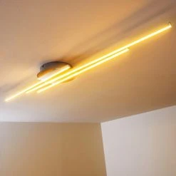 Hofstein Emo Deckenleuchte LED Stahl geb&uuml;rstet, 3-flammig -LED Leuchten Verkäufe 2022 emo deckenleuchte h3009222 3