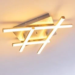 Hofstein Eriz Deckenleuchte LED Nickel-Matt, 4-flammig, Fernbedienung, Farbwechsler -LED Leuchten Verkäufe 2022 eriz deckenleuchte h3298121 do2 22