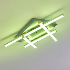 Hofstein Eriz Deckenleuchte LED Nickel-Matt, 4-flammig, Fernbedienung, Farbwechsler -LED Leuchten Verkäufe 2022 eriz deckenleuchte h3298121 do2 26