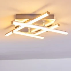Hofstein Eriz Deckenleuchte LED Nickel-Matt, 4-flammig, Fernbedienung, Farbwechsler -LED Leuchten Verkäufe 2022 eriz deckenleuchte h3298121 do2 30