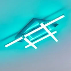 Hofstein Eriz Deckenleuchte LED Nickel-Matt, 4-flammig, Fernbedienung, Farbwechsler -LED Leuchten Verkäufe 2022 eriz deckenleuchte h3298121 do2 4